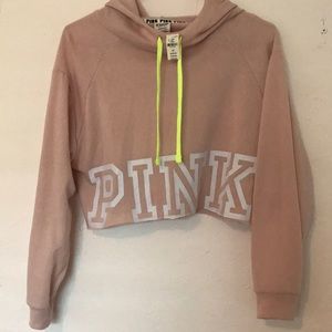 PINK Cropped Hoodie